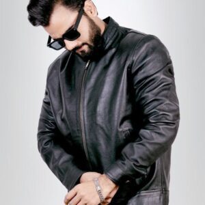 Plain Design Sheep Leather Jacket for men